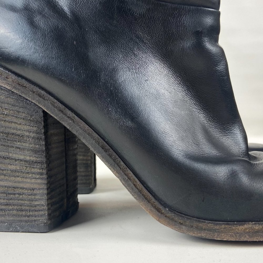 MARSELL BLOCK HEEL ZIP COMBAT MOTO BOOTS 39 8.5 - Picture 6 of 9